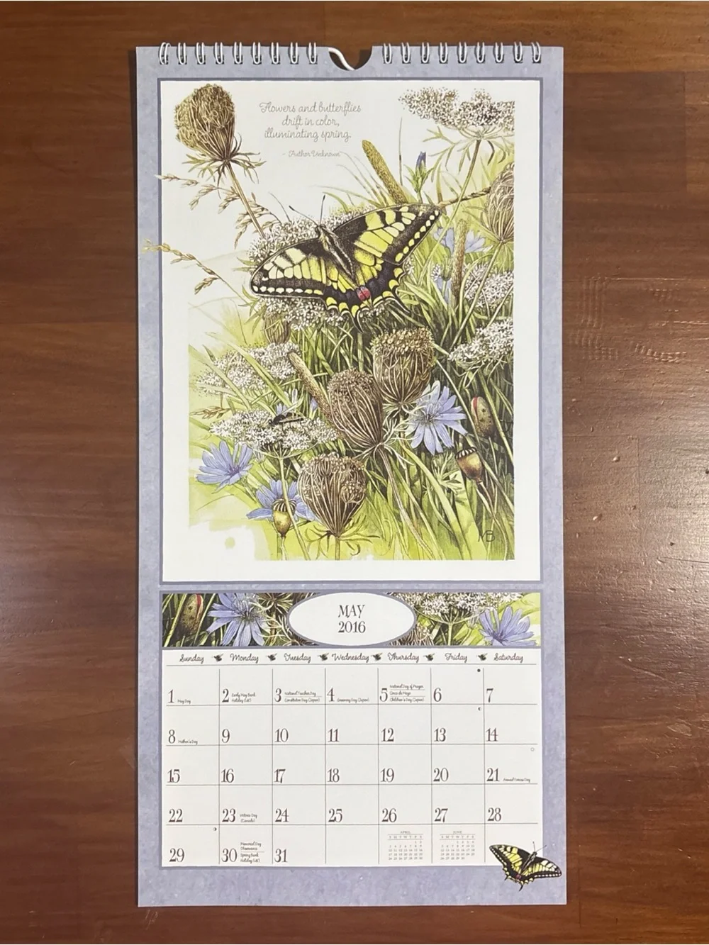 2016 The LANG Marjolein Bastin Nature’s Journal Calendar + Sleeve 15”x8”